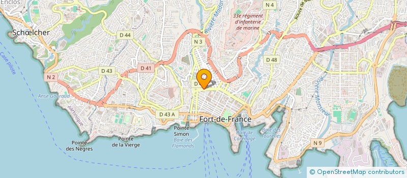 localisation de l'entreprise GROUPEMENT DES OUVRIERS ANTILLAIS à FORT-DE-FRANCE