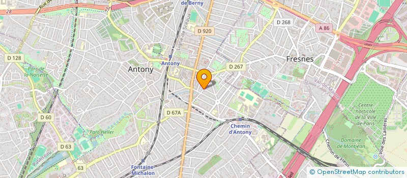 localisation de l'entreprise GROUPEMENT DES PARENTS CATHOLIQUES DES ELEVES LYCEE ANTONY à ANTONY