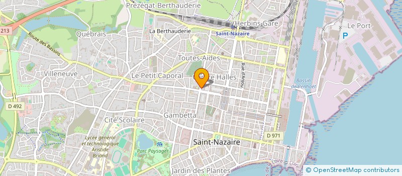 localisation de l'entreprise GROUPEMENT DES PARENTS D'APPRENTIS ET RESCAPES DU BOMBARDEMENT DU 09/11/1942  SAINT-NAZAIRE