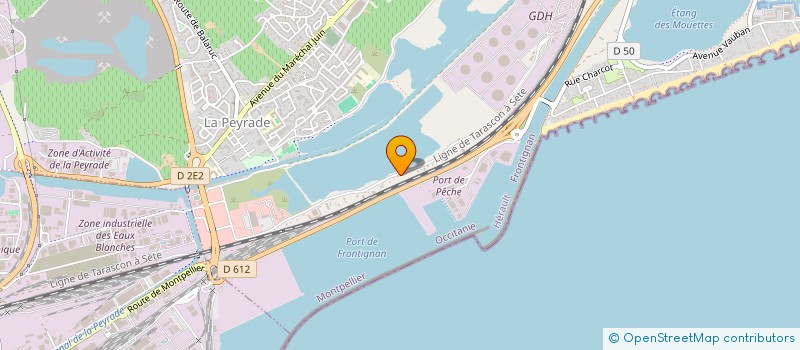 localisation de l'entreprise GROUPEMENT DES PROFESSIONNELS DE LA PLONGEE LOISIR EST HERAULTAIS à FRONTIGNAN