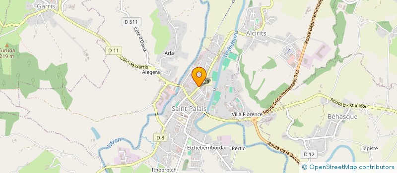 localisation de l'entreprise GROUPEMENT DES PROFESSIONNELS DE SANTE D'AMIKUZE ET D'OZTIBARRE  SAINT-PALAIS