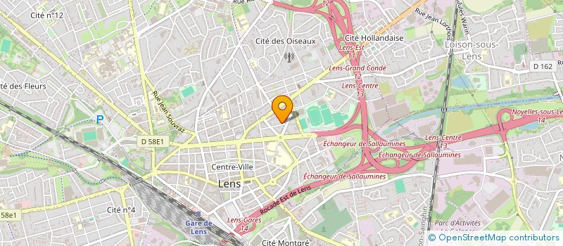 localisation de l'entreprise GROUPEMENT DES PROFESSIONNELS DU BATIMENT à LENS