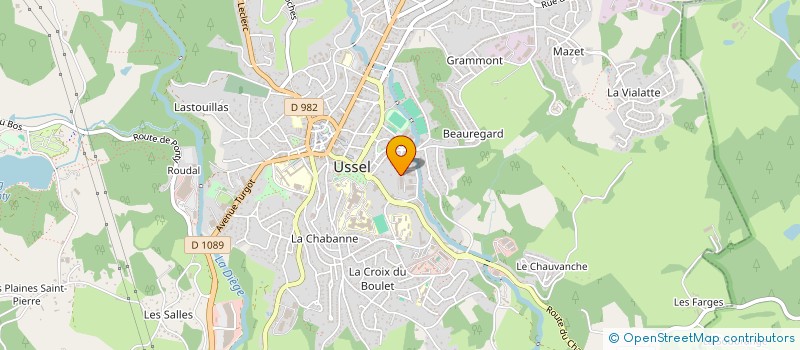 localisation de l'entreprise GROUPEMENT DES USAGERS DE L'ABATTOIR D'USSEL à USSEL