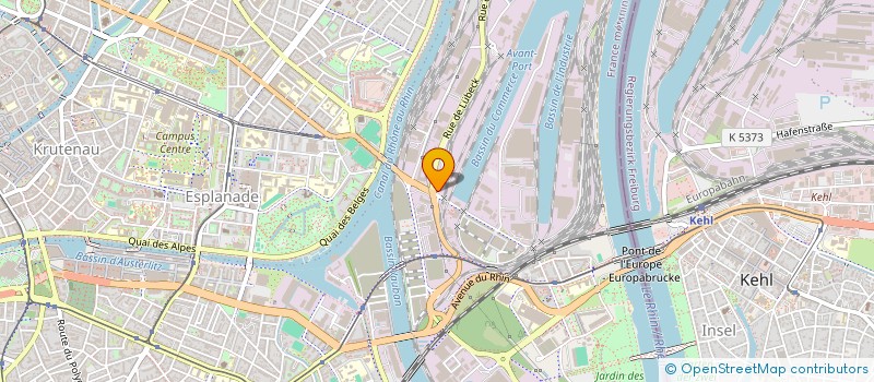 localisation de l'entreprise GROUPEMENT DES USAGERS DES PORTS DE STRASBOURG à STRASBOURG
