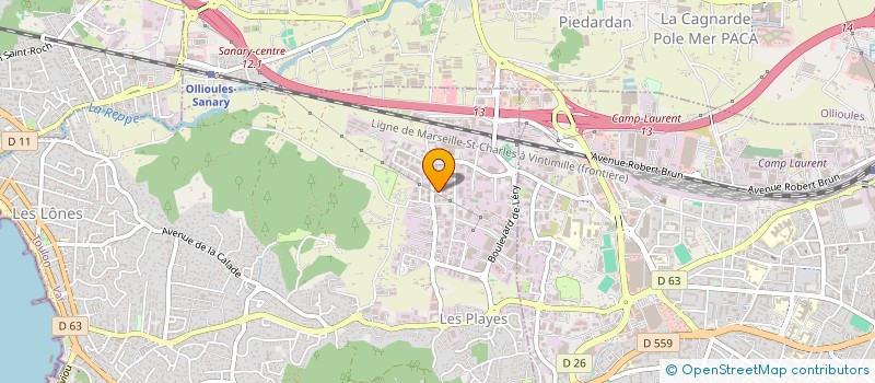 localisation de l'entreprise GROUPEMENT DES VIGNERONS FRANCAIS à SIX-FOURS-LES-PLAGES