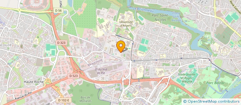 localisation de l'entreprise GROUPEMENT DU PERSONNEL DE LA CHAMBRE DE METIERS ET DE L'ARTISANAT DE MAINE ET LOIRE à ANGERS