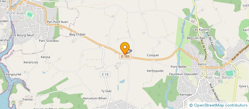 localisation de l'entreprise GROUPEMENT EMPLOYEUR DU BELON  RIEC-SUR-BELON