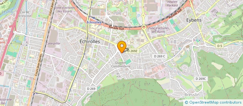 localisation de l'entreprise GROUPEMENT EMPLOYEUR OBJECTIF SPORT EMPLOI  ECHIROLLES