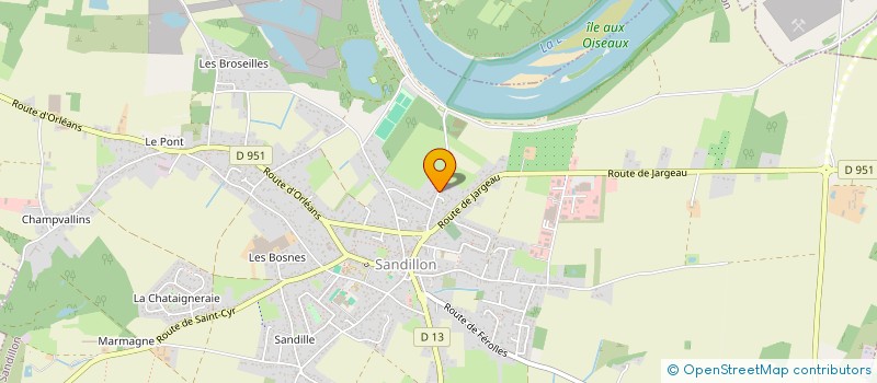localisation de l'entreprise GROUPEMENT EMPLOYEUR PONGISTE DU LOIRET à SANDILLON