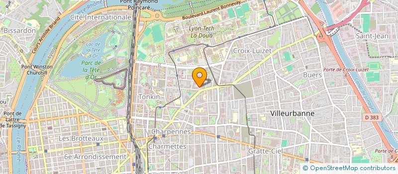 localisation de l'entreprise GROUPEMENT EMPLOYEUR SOCIAL SANTE TRAVAIL  VILLEURBANNE