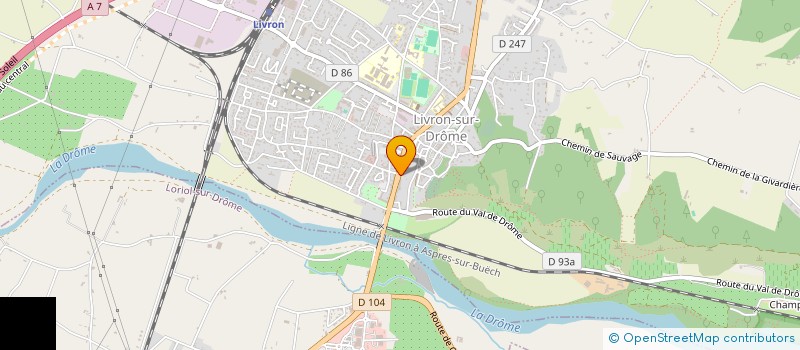 localisation de l'entreprise GROUPEMENT EMPLOYEURS AGRICOLES DROME  LIVRON-SUR-DROME