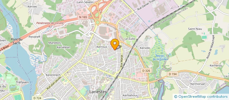 localisation de l'entreprise GROUPEMENT EMPLOYEURS AMICALE JUDO MORBIHAN  LANESTER