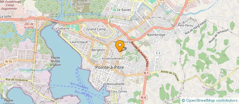 localisation de l'entreprise GROUPEMENT EMPLOYEURS CARAIBES TPE DEVEL à LES ABYMES