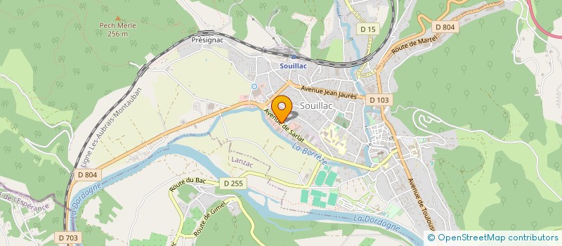 localisation de l'entreprise GROUPEMENT EMPLOYEURS CAUSSE ET V à SOUILLAC