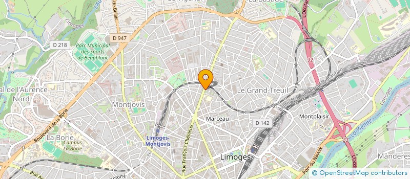 localisation de l'entreprise GROUPEMENT EMPLOYEURS DES DEUX EAUX à LIMOGES