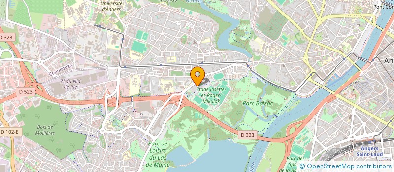 localisation de l'entreprise GROUPEMENT EMPLOYEURS JUDO PAYS DE LA LOIRE à ANGERS