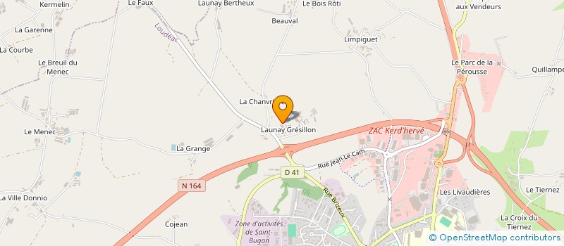 localisation de l'entreprise GROUPEMENT EMPLOYEURS KERLAUNEC à LOUDEAC