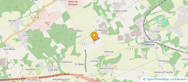 localisation de l'entreprise GROUPEMENT EMPLOYEURS NORD ET SUD ELORN  LOPERHET