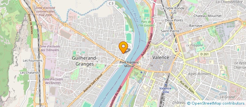 localisation de l'entreprise GROUPEMENT ENTRAIDE PERSONNEL COMMUNAL  GUILHERAND-GRANGES