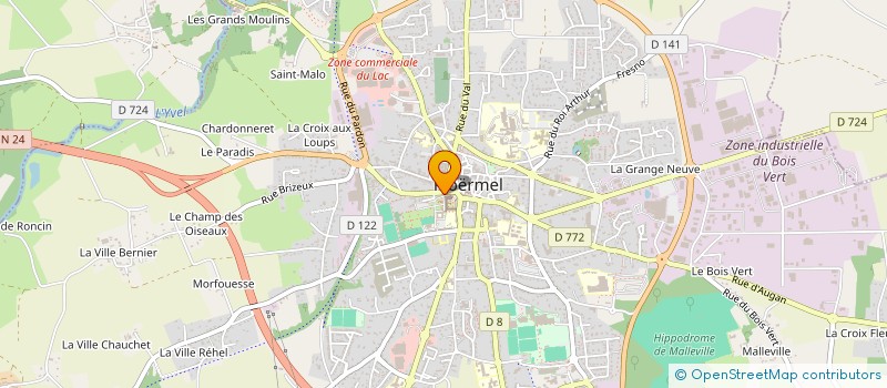 localisation de l'entreprise GROUPEMENT ETHIQUE DU RESEAU MENNAISIEN  PLOERMEL