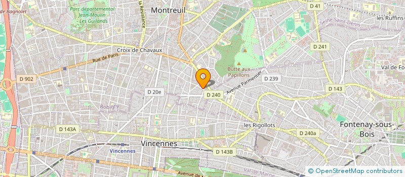 localisation de l'entreprise GROUPEMENT EUROPEEN FORMATION INSERTION PROFESSIONNELLE à MONTREUIL