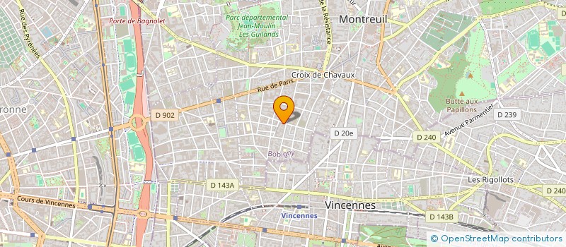 localisation de l'entreprise GROUPEMENT EUROPEEN POUR L'EMPLOI  MONTREUIL