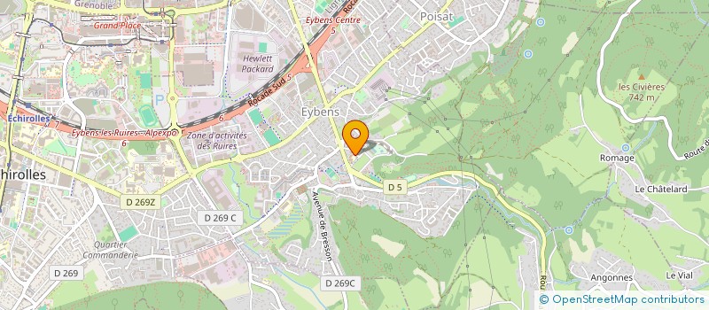 localisation de l'entreprise GROUPEMENT EYBINOIS POUR LA RESTAURATION ET DE MULTI CULTURES  EYBENS