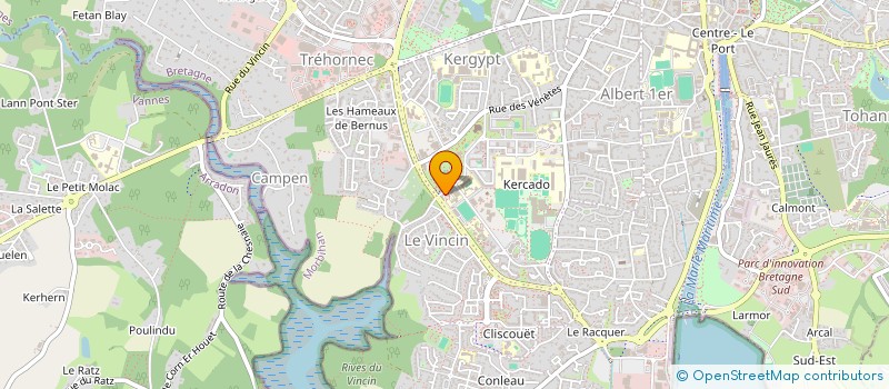 localisation de l'entreprise GROUPEMENT FEMININ VANNES AGGLO à VANNES