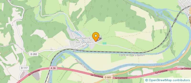 localisation de l'entreprise GROUPEMENT FONCIER AGRICOLE  ABRY-MOUGEY  POMPIERRE-SUR-DOUBS