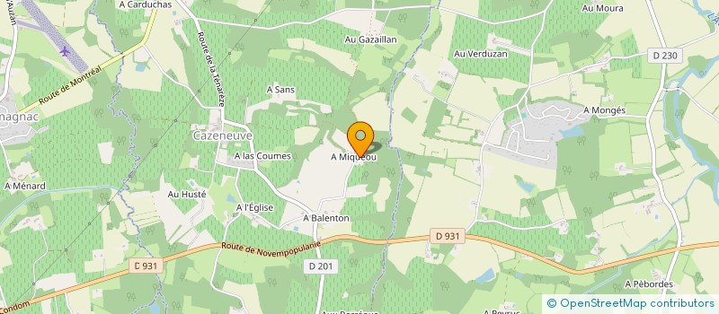 localisation de l'entreprise GROUPEMENT FONCIER AGRICOLE ARTAUD  EAUZE