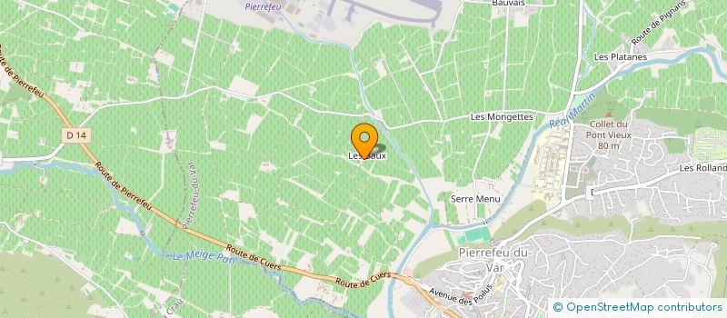 localisation de l'entreprise GROUPEMENT FONCIER AGRICOLE BIBOU  PIERREFEU-DU-VAR