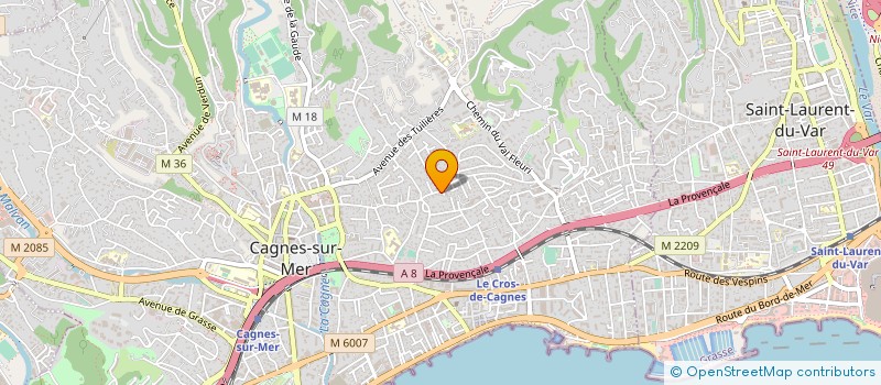 localisation de l'entreprise GROUPEMENT FONCIER AGRICOLE BOIS DE CABRIERES à CAGNES-SUR-MER