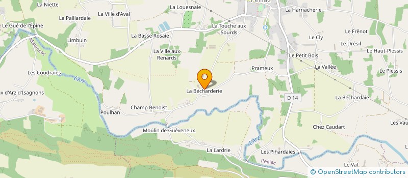 localisation de l'entreprise GROUPEMENT FONCIER AGRICOLE BRIAND  PEILLAC