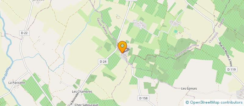 localisation de l'entreprise GROUPEMENT FONCIER AGRICOLE CHEZ DROUILLARD à SAINTE-SEVERE