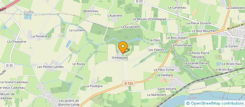 localisation de l'entreprise GROUPEMENT FONCIER AGRICOLE D'OMBLEPIED  OUDON