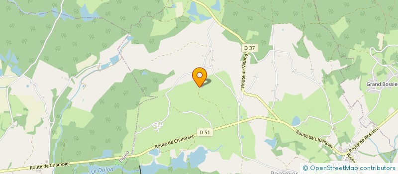 localisation de l'entreprise GROUPEMENT FONCIER AGRICOLE DAVID LE CLOS MARCEL  POMMIER-DE-BEAUREPAIRE