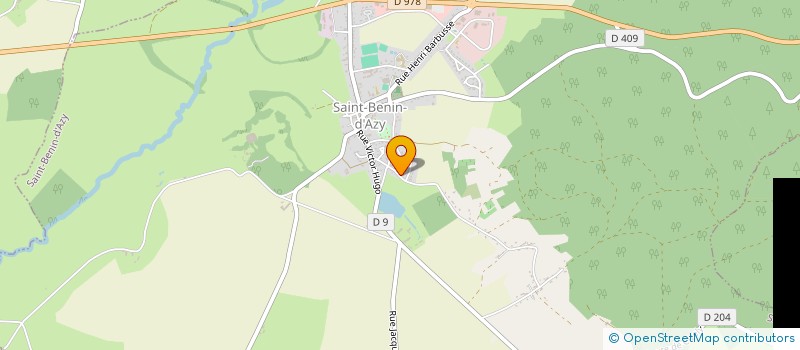 localisation de l'entreprise GROUPEMENT FONCIER AGRICOLE DE BAYE-BAZOLLES  SAINT BENIN D'AZY
