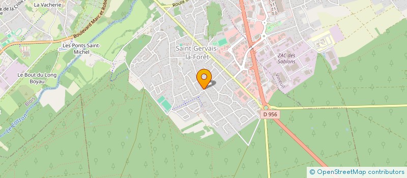 localisation de l'entreprise GROUPEMENT FONCIER AGRICOLE DE BELBECOS  SAINT-GERVAIS-LA-FORET