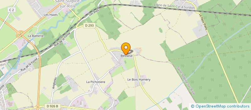 localisation de l'entreprise GROUPEMENT FONCIER AGRICOLE DE BELZAISES à SAINT-SULPICE-SUR-RISLE