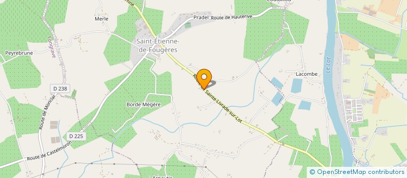 localisation de l'entreprise GROUPEMENT FONCIER AGRICOLE DE BORDE MEGERE  SAINT-ETIENNE-DE-FOUGERES