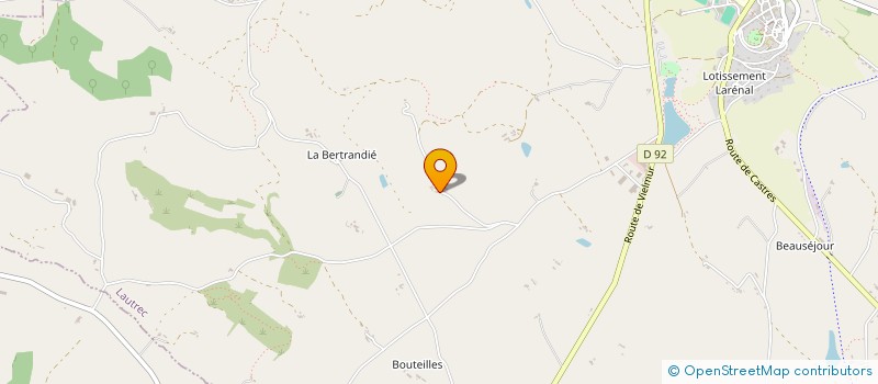 localisation de l'entreprise GROUPEMENT FONCIER AGRICOLE DE BRAMETOURTE  LAUTREC