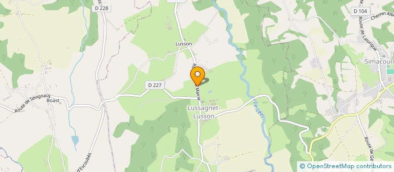 localisation de l'entreprise GROUPEMENT FONCIER AGRICOLE DE CURTAN  LUSSAGNET-LUSSON