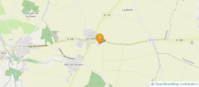 localisation de l'entreprise GROUPEMENT FONCIER AGRICOLE DE GFA DU MOULIN DES HAIES  VIRSON