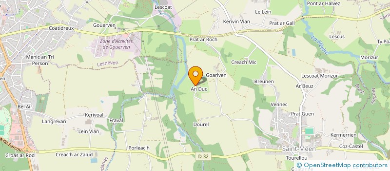 localisation de l'entreprise GROUPEMENT FONCIER AGRICOLE DE GOARIVEN DUC  SAINT-MEEN