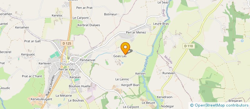 localisation de l'entreprise GROUPEMENT FONCIER AGRICOLE DE GOASLAS  PLOUIDER