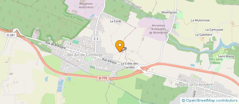 localisation de l'entreprise GROUPEMENT FONCIER AGRICOLE DE GOHIER MONNIER à OMBREE D'ANJOU