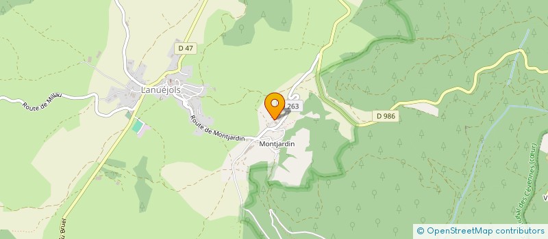 localisation de l'entreprise GROUPEMENT FONCIER AGRICOLE DE GRAS  LANUEJOLS