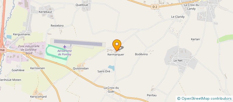 localisation de l'entreprise GROUPEMENT FONCIER AGRICOLE DE KERMARQUER  NOYAL-PONTIVY