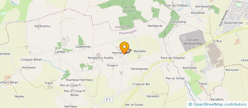 localisation de l'entreprise GROUPEMENT FONCIER AGRICOLE DE KERMERGANT  PLOUMOGUER