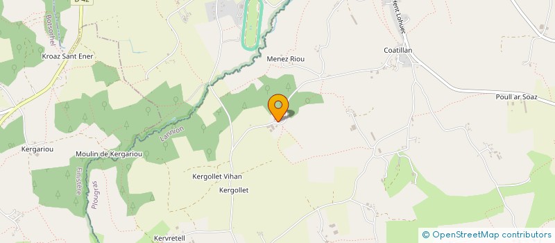 localisation de l'entreprise GROUPEMENT FONCIER AGRICOLE DE KERVIZIEN  LOGUIVY-PLOUGRAS